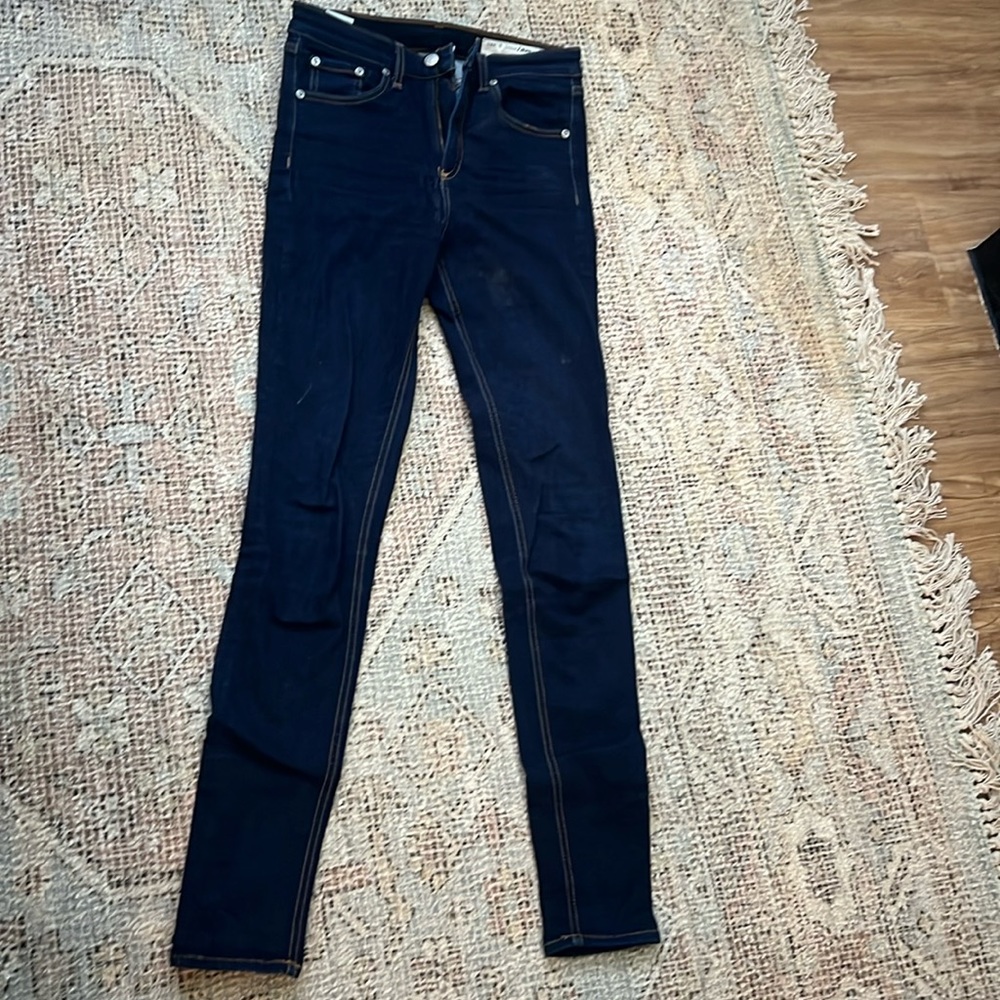 Rag and Bone dark wash, high rise, skinny jeans